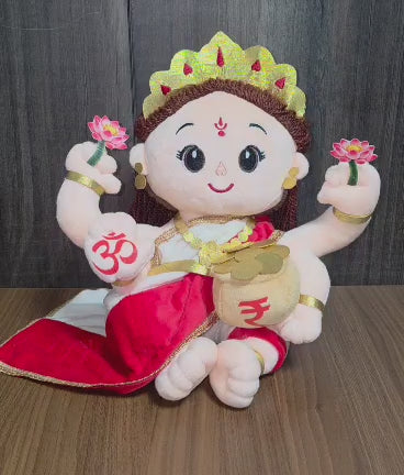 AVS TOYS  Laxmi Ji Musical Soft Plush Toy (25 CM)