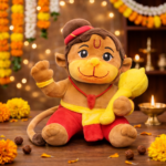 Baby Hanuman Plush Soft Toy – 25 cm Cute Bajrangbali with Gada
