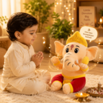 AVS Baby Ganesha Plush Soft Toy With Music Cute Ganpati with Modak (25cm) - Image 7