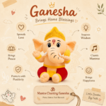 AVS Baby Ganesha Plush Soft Toy With Music Cute Ganpati with Modak (25cm) - Image 3
