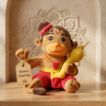AVS Baby Hanuman Plush Soft Toy with mantra chanting – 25 cm Cute Bajrangbali with Gada