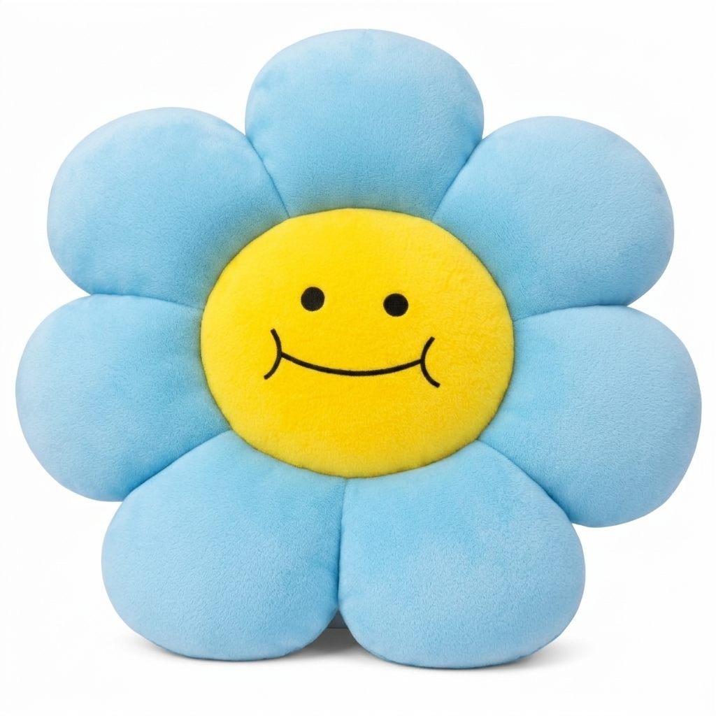 AVS 40cm Smiley Daisy Plush Floor Sunflower Shaped Pillow 7 Petal - Image 5