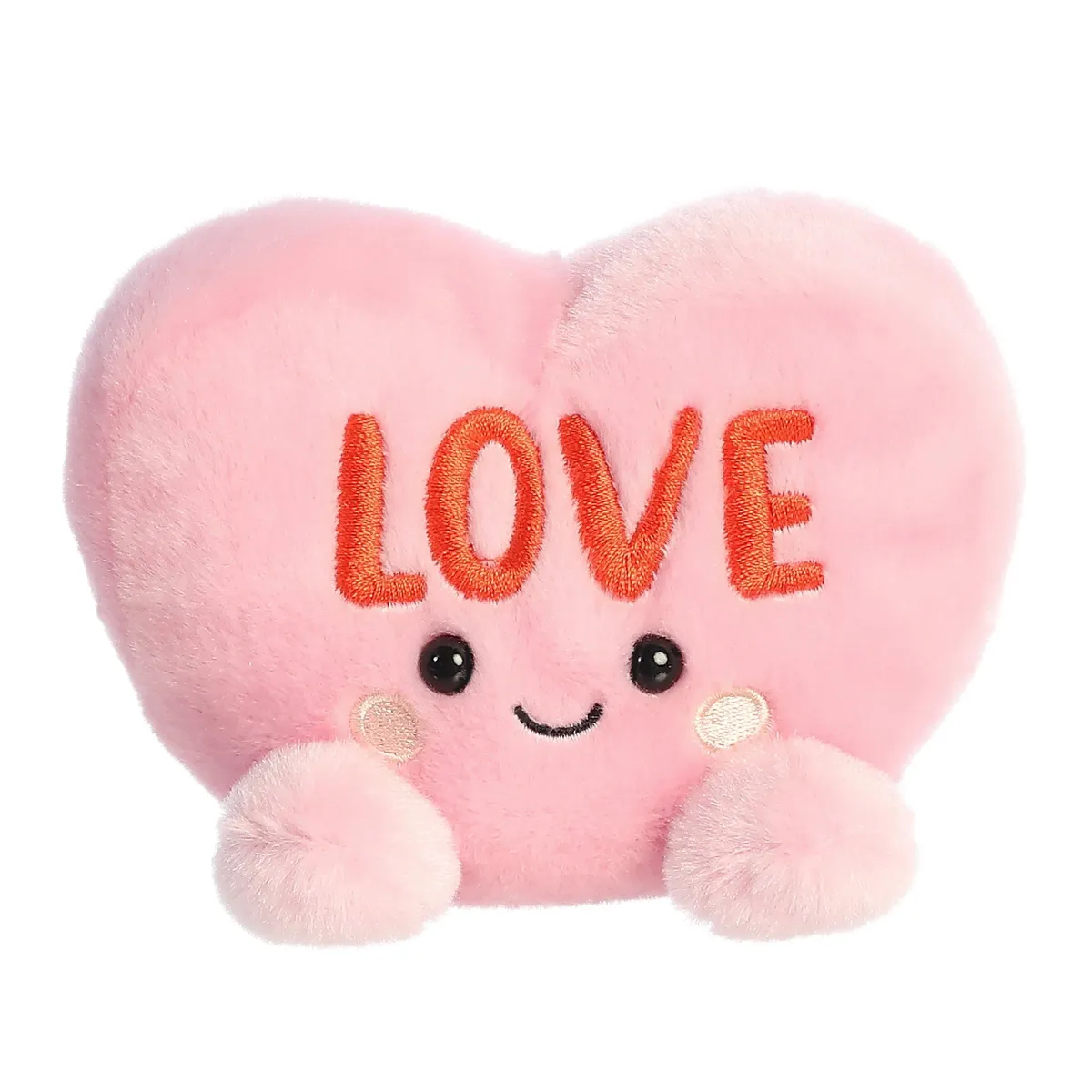 Soft Plush Candy Heart Cushion embroidered with the word “LOVE” (10 Inch) - Image 1