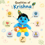 AVS Baby Krishna Plush Soft Toy With Music Cute Bal Krishna with Makhan Pot (25cm) - Image 3