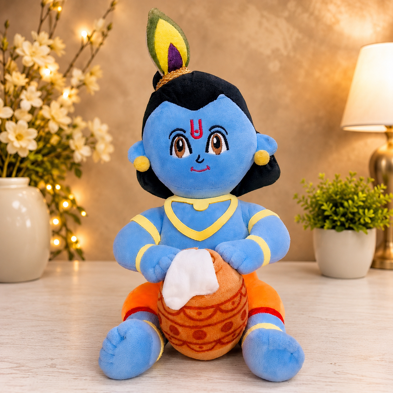 Adorable Baby Krishna Plush – Soft Kids Toy & Festival Gift (30cm) - Image 4