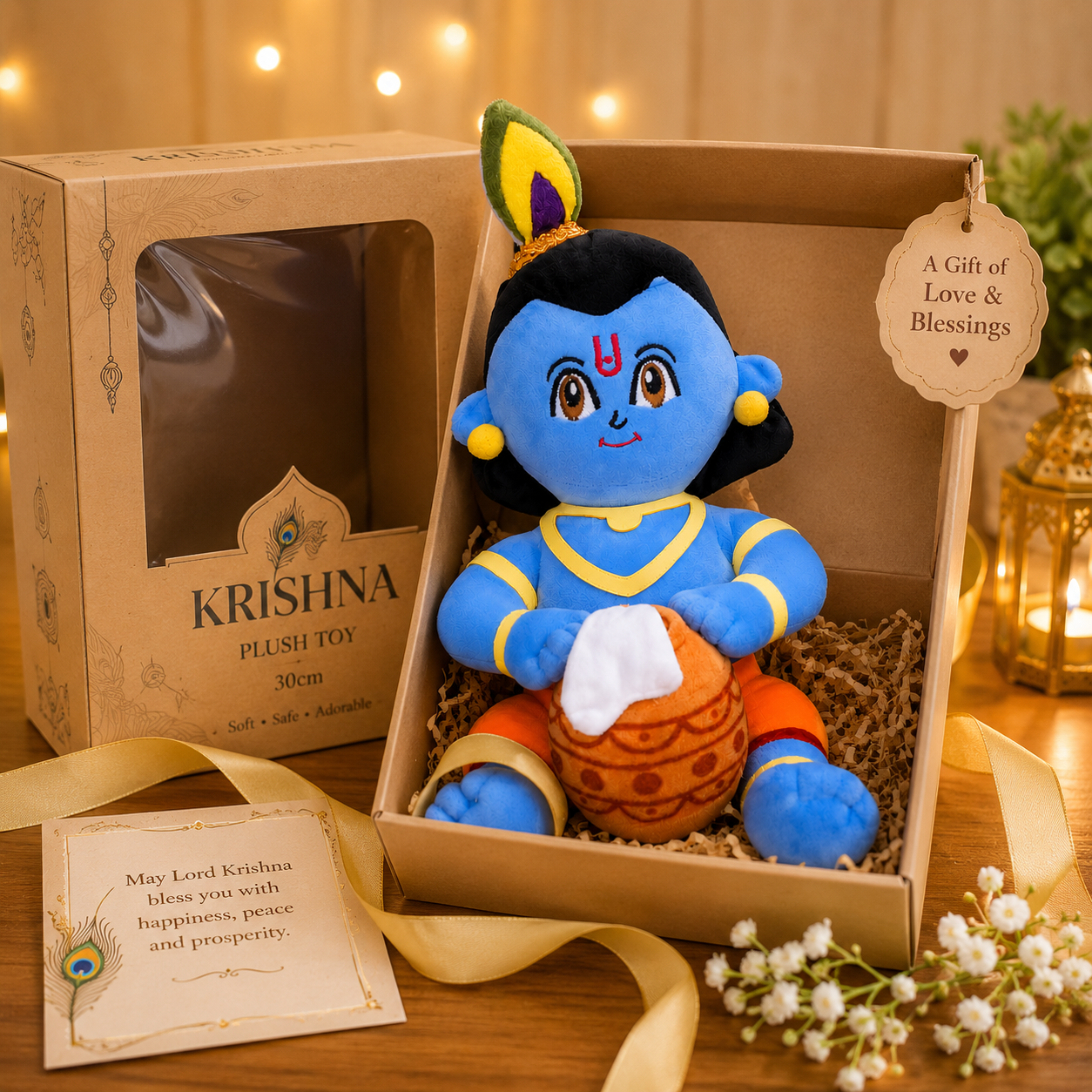 Adorable Baby Krishna Plush – Soft Kids Toy & Festival Gift (30cm) - Image 6